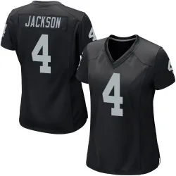 Women's Shedrick Jackson Las Vegas Raiders No.4 Game Team Color Jersey - Black