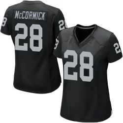 Women's Sincere McCormick Las Vegas Raiders No.28 Game Team Color Jersey - Black