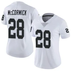 Women's Sincere McCormick Las Vegas Raiders No.28 Limited Vapor Untouchable Jersey - White
