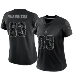 Women's Ted Hendricks Las Vegas Raiders No.83 Limited Reflective Jersey - Black