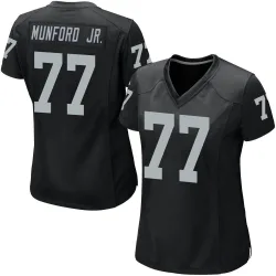 Women's Thayer Munford Jr. Las Vegas Raiders No.77 Game Team Color Jersey - Black