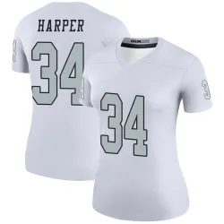 Women's Thomas Harper Las Vegas Raiders No.34 Legend Color Rush Jersey - White