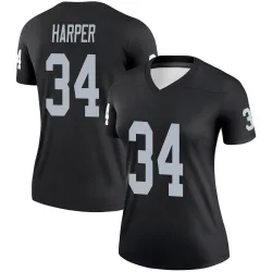 Women's Thomas Harper Las Vegas Raiders No.34 Legend Jersey - Black