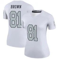 Women's Tim Brown Las Vegas Raiders No.81 Legend Color Rush Jersey - White