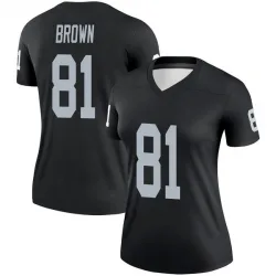 Women's Tim Brown Las Vegas Raiders No.81 Legend Jersey - Black