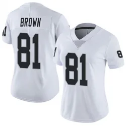 Women's Tim Brown Las Vegas Raiders No.81 Limited Vapor Untouchable Jersey - White