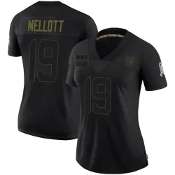 Women's Tommy Mellott Las Vegas Raiders No.19 Limited 2020 Salute To Service Jersey - Black