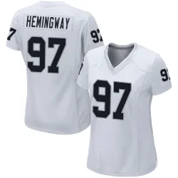 Women's Tonka Hemingway Las Vegas Raiders No.97 Game Jersey - White