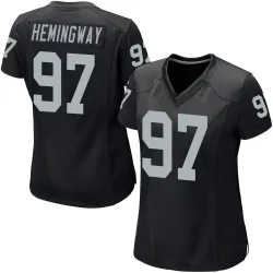 Women's Tonka Hemingway Las Vegas Raiders No.97 Game Team Color Jersey - Black
