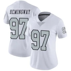 Women's Tonka Hemingway Las Vegas Raiders No.97 Limited Color Rush Jersey - White