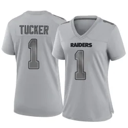 Women's Tre Tucker Las Vegas Raiders No.1 Game Atmosphere Fashion Jersey - Gray