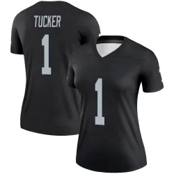Women's Tre Tucker Las Vegas Raiders No.1 Legend Jersey - Black