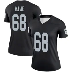 Women's Treven Ma'ae Las Vegas Raiders No.68 Legend Jersey - Black