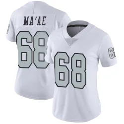 Women's Treven Ma'ae Las Vegas Raiders No.68 Limited Color Rush Jersey - White