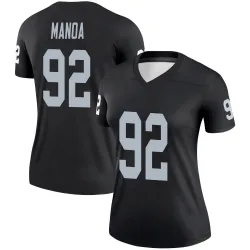 Women's Tyler Manoa Las Vegas Raiders No.92 Legend Jersey - Black