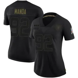 Women's Tyler Manoa Las Vegas Raiders No.92 Limited 2020 Salute To Service Jersey - Black