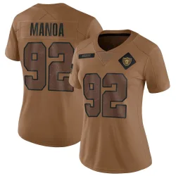 Women's Tyler Manoa Las Vegas Raiders No.92 Limited 2023 Salute To Service Jersey - Brown