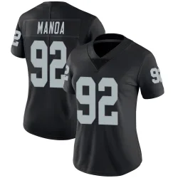 Women's Tyler Manoa Las Vegas Raiders No.92 Limited Team Color Vapor Untouchable Jersey - Black