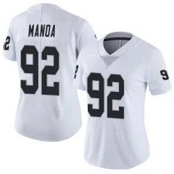 Women's Tyler Manoa Las Vegas Raiders No.92 Limited Vapor Untouchable Jersey - White