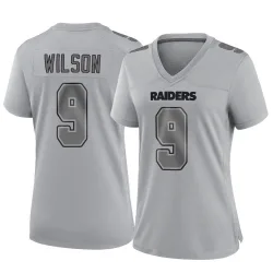 Women's Tyree Wilson Las Vegas Raiders No.9 Game Atmosphere Fashion Jersey - Gray