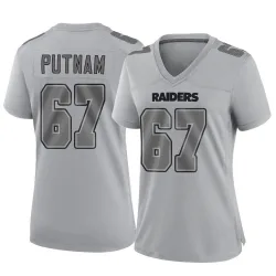 Women's Will Putnam Las Vegas Raiders No.67 Game Atmosphere Fashion Jersey - Gray