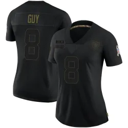 Women's Wilson Ray Guy Las Vegas Raiders No.8 Limited 2020 Salute To Service Jersey - Black