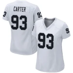 Women's Zach Carter Las Vegas Raiders No.93 Game Jersey - White