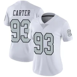 Women's Zach Carter Las Vegas Raiders No.93 Limited Color Rush Jersey - White