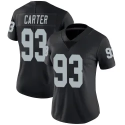 Women's Zach Carter Las Vegas Raiders No.93 Limited Team Color Vapor Untouchable Jersey - Black