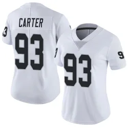 Women's Zach Carter Las Vegas Raiders No.93 Limited Vapor Untouchable Jersey - White