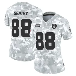 Women's Zach Gentry Las Vegas Raiders No.88 Limited 2024 Salute to Service Jersey - Arctic Camo