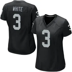 Women's Zamir White Las Vegas Raiders No.3 Game Team Color Jersey - Black