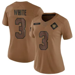 Women's Zamir White Las Vegas Raiders No.3 Limited 2023 Salute To Service Jersey - Brown