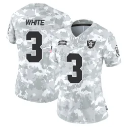 Women's Zamir White Las Vegas Raiders No.3 Limited 2024 Salute to Service Jersey - Arctic Camo