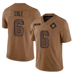 Youth AJ Cole Las Vegas Raiders No.6 Limited 2023 Salute To Service Jersey - Brown