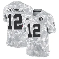 Youth Aidan O'Connell Las Vegas Raiders No.12 Limited 2024 Salute to Service Jersey - Arctic Camo