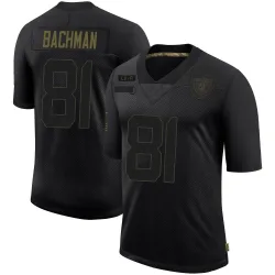 Youth Alex Bachman Las Vegas Raiders No.81 Limited 2020 Salute To Service Jersey - Black