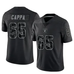 Youth Alex Cappa Las Vegas Raiders No.65 Limited Reflective Jersey - Black