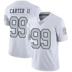 Youth Andre Carter II Las Vegas Raiders No.99 Limited Color Rush Jersey - White