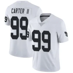 Youth Andre Carter II Las Vegas Raiders No.99 Limited Vapor Untouchable Jersey - White
