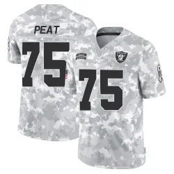 Youth Andrus Peat Las Vegas Raiders No.75 Limited 2024 Salute to Service Jersey - Arctic Camo
