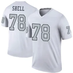 Youth Art Shell Las Vegas Raiders No.78 Legend Color Rush Jersey - White