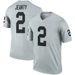 Youth Ashton Jeanty Las Vegas Raiders No.2 Legend Inverted Silver Jersey