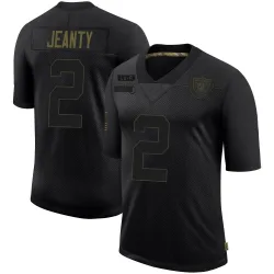 Youth Ashton Jeanty Las Vegas Raiders No.2 Limited 2020 Salute To Service Jersey - Black