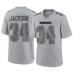 Youth Bo Jackson Las Vegas Raiders No.34 Game Atmosphere Fashion Jersey - Gray