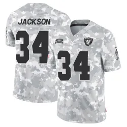 Youth Bo Jackson Las Vegas Raiders No.34 Limited 2024 Salute to Service Jersey - Arctic Camo