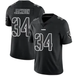 Youth Bo Jackson Las Vegas Raiders No.34 Limited Jersey - Black Impact