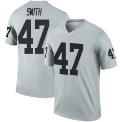 Youth Brandon Smith Las Vegas Raiders No.47 Legend Inverted Silver Jersey