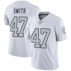 Youth Brandon Smith Las Vegas Raiders No.47 Limited Color Rush Jersey - White
