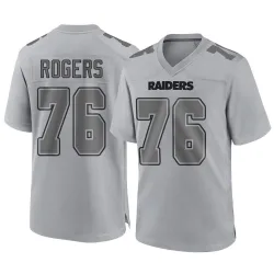 Youth Caleb Rogers Las Vegas Raiders No.76 Game Atmosphere Fashion Jersey - Gray